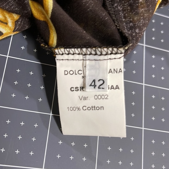 Dolce & Gabbana Chain Link Brown Semi Sheer Blouse - Picture 7 of 11